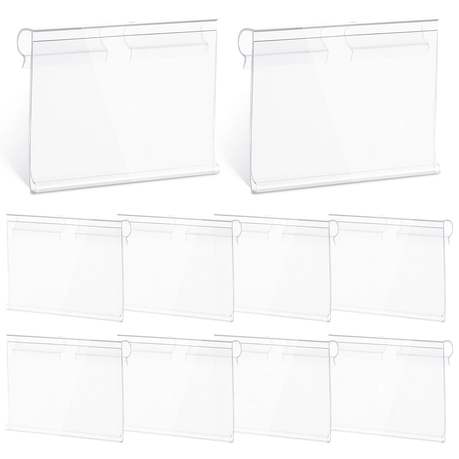 60pcs Price Tag Label Holders Plastic Sign Display Stands For Shelf Merchandise Signs Organizer Clips Label Holder