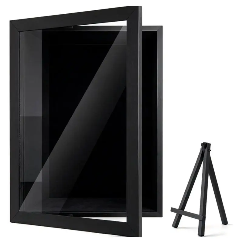 A03F-Enamel Pin Display Cases Collection Display For Wall And Tabletop Display Black Pin Display Board For Enamel Pins