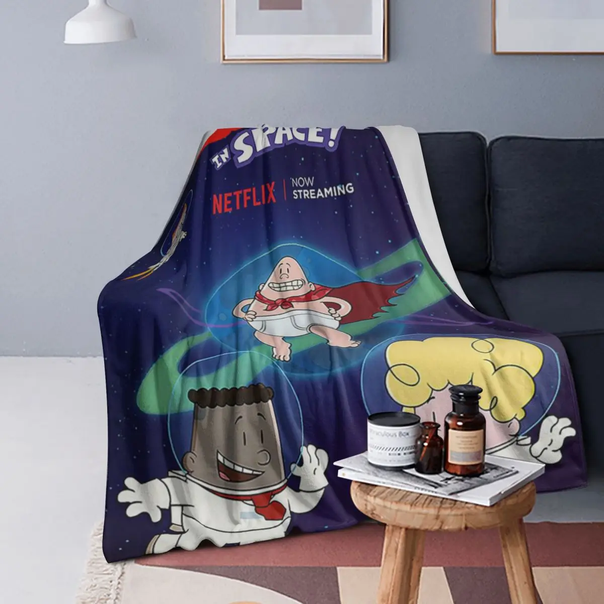 

Captain Underpants - Comic Cartoon Blankets Soft Warm Flannel Throw Blanket Cover for Bed Living room Picnic Travel Home Couch