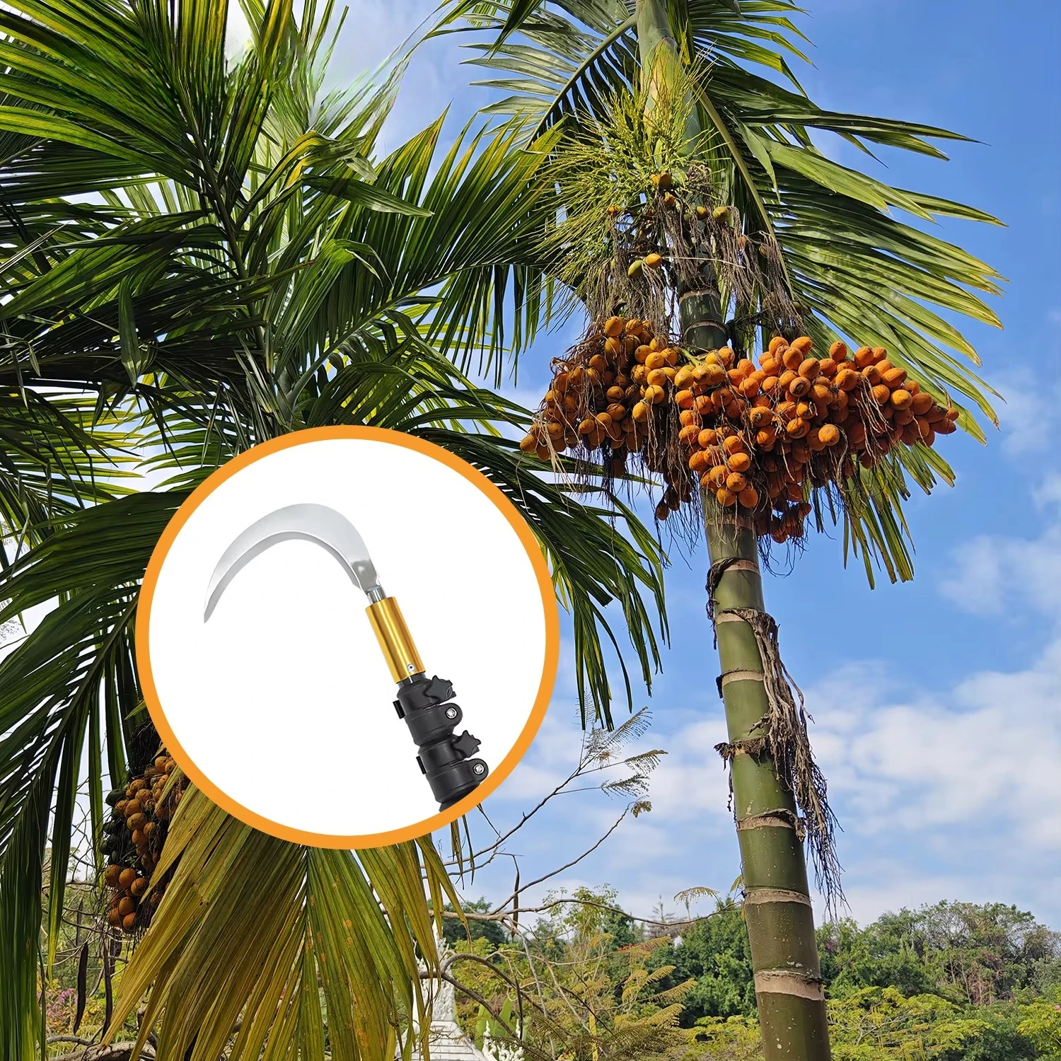 18m 20m Coconut Hook Picking Pole  HITECH HARVESTER  Carbon Fiber Telescopic Areca Nut Harvesting Pole