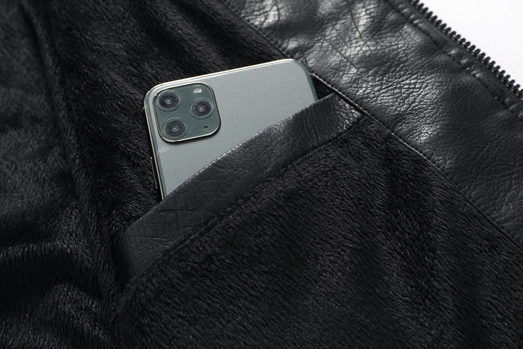Men's PU Leather Coat Thickened Biker Jacket