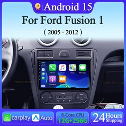 Para Ford Fusion 1 2005 - 2012 Android 15 Carplay Auto Radio reproductor de vídeo Multimedia navegación GPS No 2Din 2 Din DVD DSP 4G