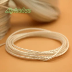 Aipinchun DIY White Audio Earphone Cable Repair Replacement Headphone Silver-Plated 2-Core Wire 100cm A21