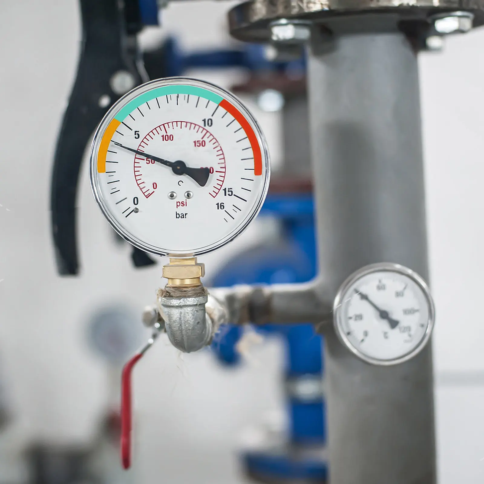 

6 Sheets Pressure Meter Identification Decal Sticker Labels Durable Self Adhesive Waterproof Gauge Indicator Label Pressure