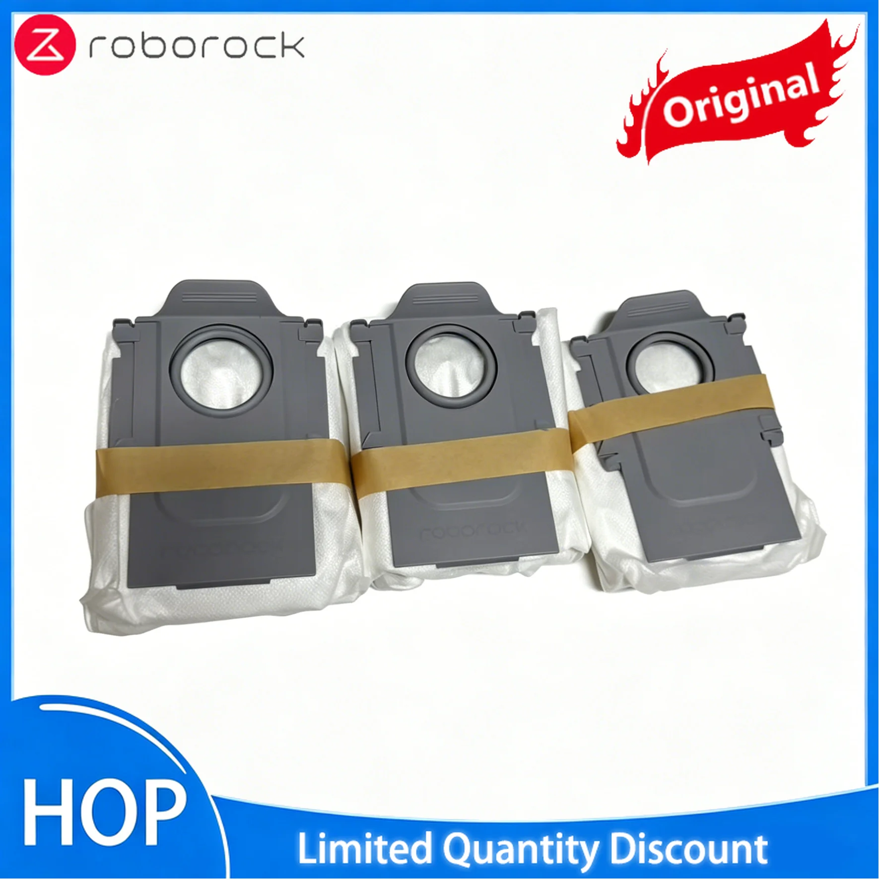 Hop Original Roborock QV35A QrevoCurv, QrevoEdgeS5A,QrevoSlim,S8MaxVUltra,S8MaxUltra, QrevoMaxV,QrevoEdge Dust Bags Spare Parts