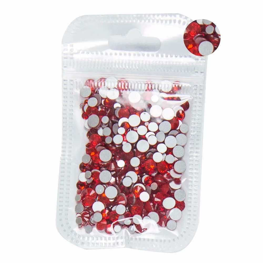 350pcs Mix Sizes Nail Art Non HotFix Rhinestone Crystal AB Color Flatback Glass Non Hot Fix Rhinestones Nail Decoration Crystal