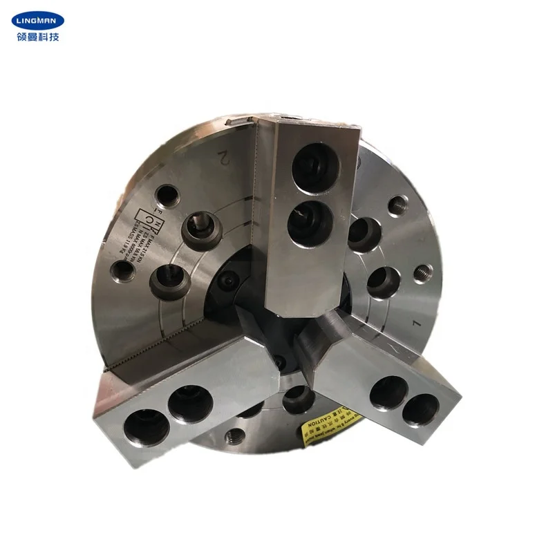 

Lingman High-speed Hydraulic Pressure Passes Through the Hollow 12 Inch High-rigidity Structure 3-jaw Chuck CNC Lathe