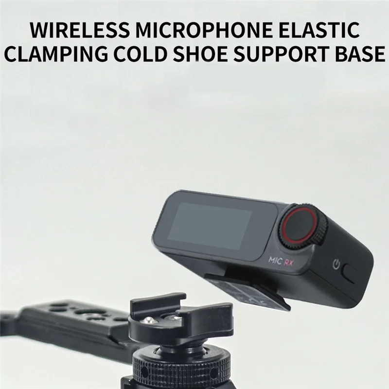AA60-حامل الحذاء البارد، حامل إمالة لميكروفون Rode DJI لقفص كاميرا ميكروفون بإضاءة LED