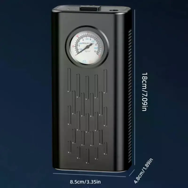 Tire Inflator Portable Air Compressor With Pointer Pressure Gauge Cordless Tire Inflator Air Pump For Car Tires