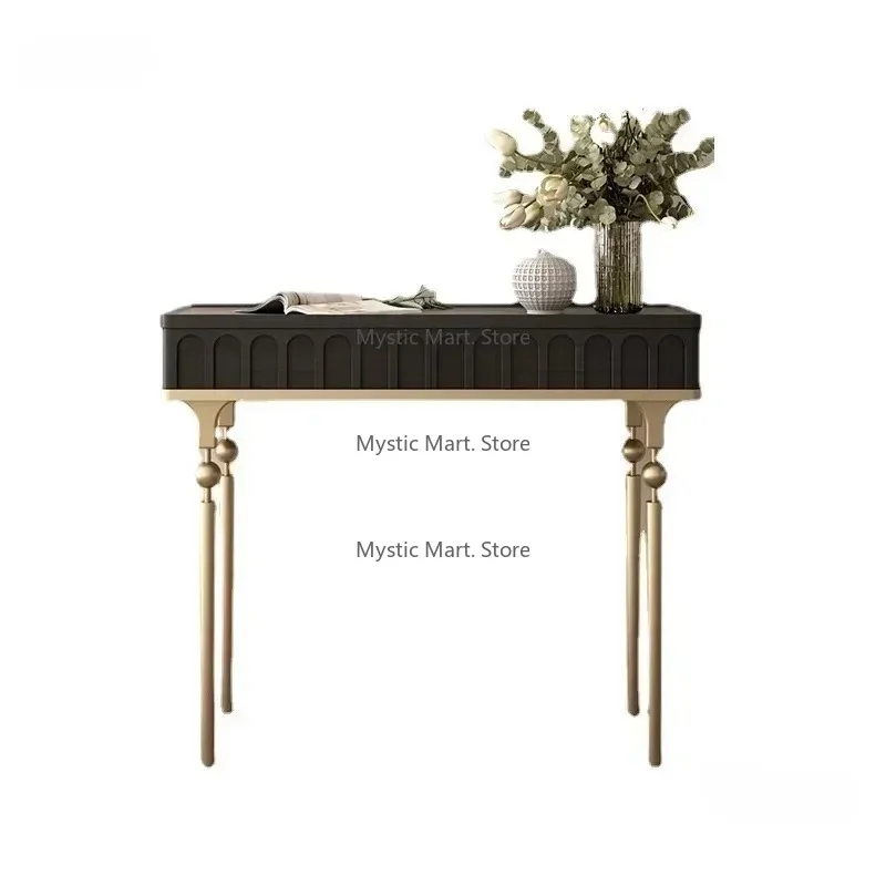 

French Solid Wood Console for Hallway Retro Corridor Walnut Console s High Living Room Decor Enturway s