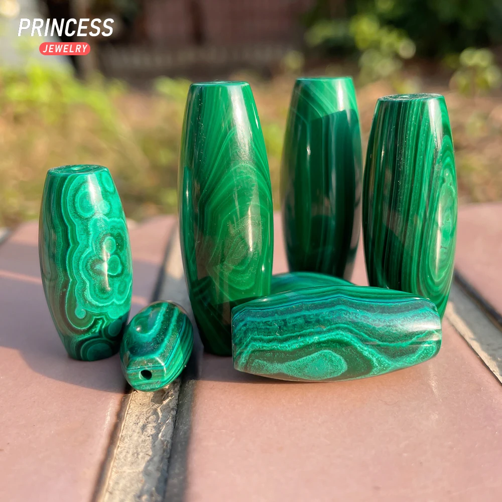 

A+++ Natural Malachite Beads Rice Shape 10*20mm Loose Beads for Jewelry Making DIY Bracelet Accessories