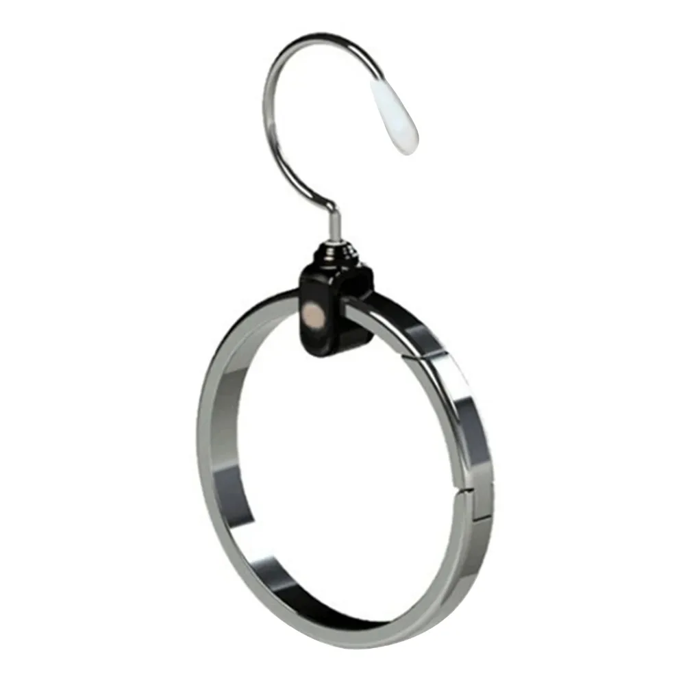 

Lightweight Stainless Steel Wardrobe Hanger Space Save Round Circle Hat Storage Rack Slim Waterproof Closet Hanger Heavy Duty