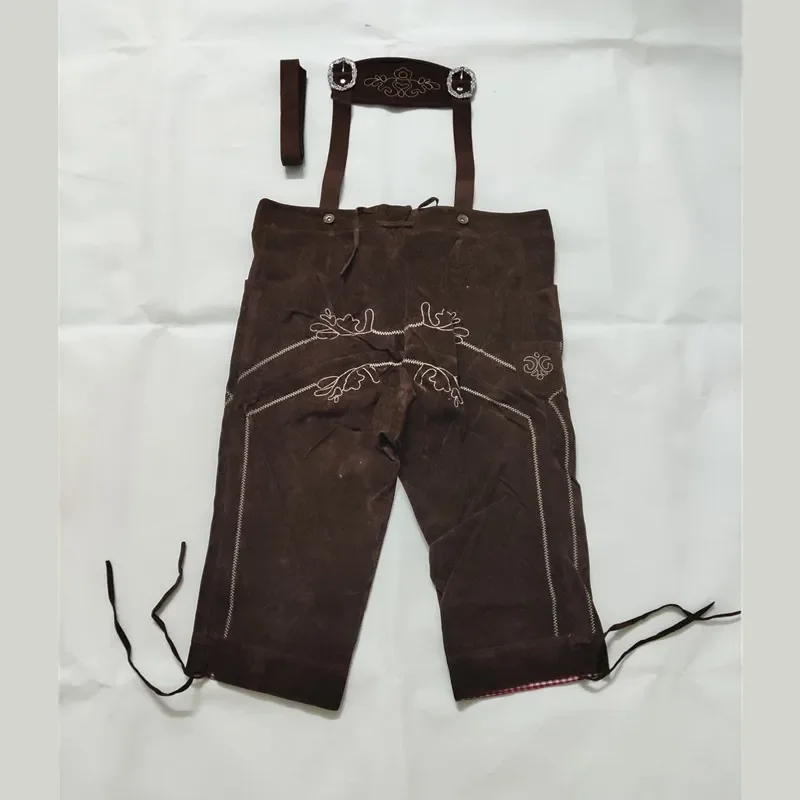 HN8 Volwassen Mannen Duitsland Oktoberfest Bier Man Jumpsuit Beierse Bier Lederhosen Shorts Halloween Party Cosplay Kostuum 8... Gf