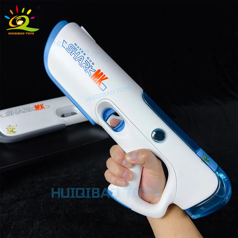 Pistolet na wodę HUIQIBAO, automatyczny, elektryczny, zabawka wodna, dla dzieci, dorosłych, na lato, basen, imprezę, gra z wiaderkiem na plaży.