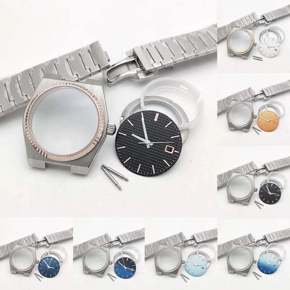 حافظة جديدة عالية الجودة 40 مللي متر مجموعة حزام معدلة أوتوماتيكية 316L من الفولاذ المقاوم للصدأ لحركة NH35/NH36 Mod