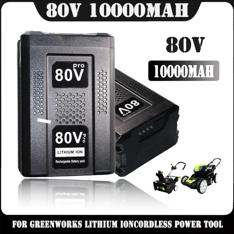 80V  6.0/8.0/10.0ah Replacement Battery for Greenworks 80V Max Lithium Ion Battery GBA80200 GBA80250 GBA80400 GBA80500