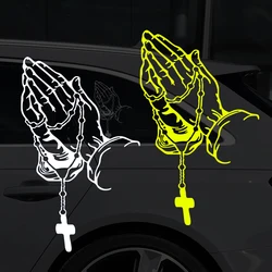 Prayer Gesture Reflective Car Stickers Decor Motorcycle Moto Auto Body Windshield Fuel Tank Decorative Decal Accessories