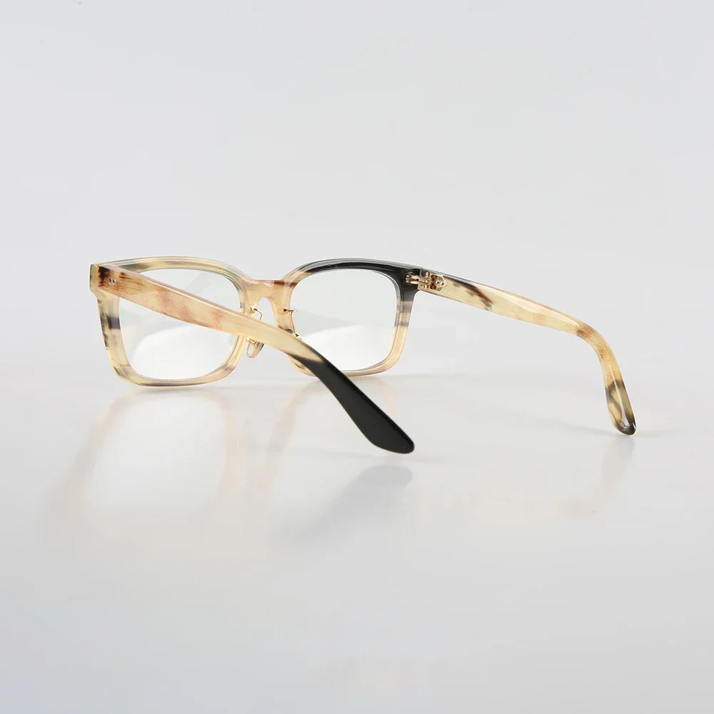 Eyeglass Frames Unique Square Vintage Handmade Natural Horn Graduated Lenses Eyeglasses Prescription Optical Man Glasses Frames