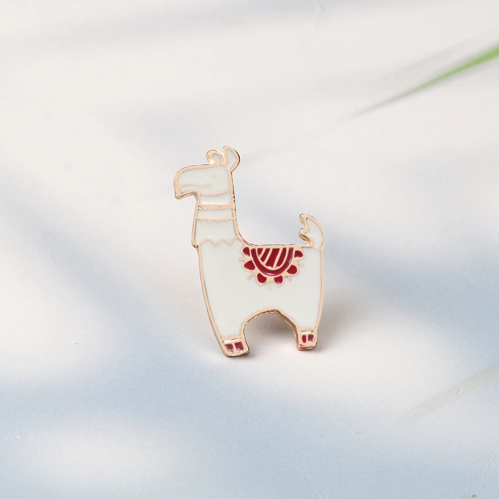 Cute Anime Alpacas! Cartoon Animal Pins Badges Rainbow Sheep Lapel Brooches Clothes Hat Bag Badges Jewelry Gift for Kids Friends