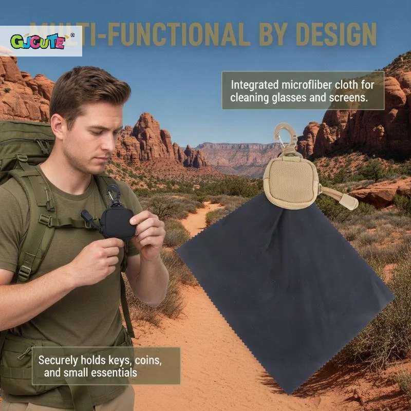 Tactical Storage Eyeglass Cloth Bag Ultra-Fine Fibers Cleaning Cloth One-piece Folding Storage Eyeglass Cloth Hunting Accessorie view 4