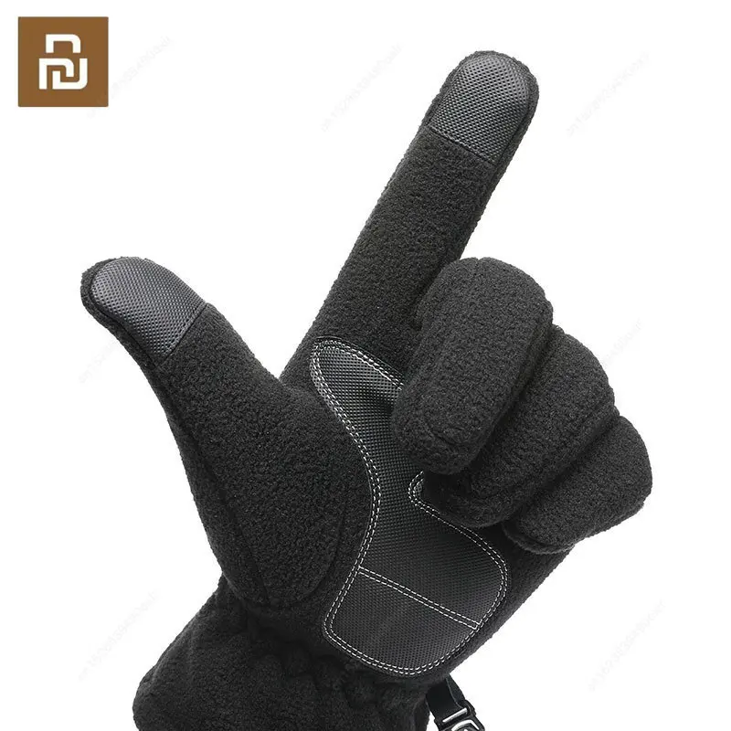 Youpin – mitaine de conduite en polaire pour homme et femme, en Gel de silice, antidérapante, épaisse et chaude, en velours, pour le Sport et le cyclisme, collection hiver