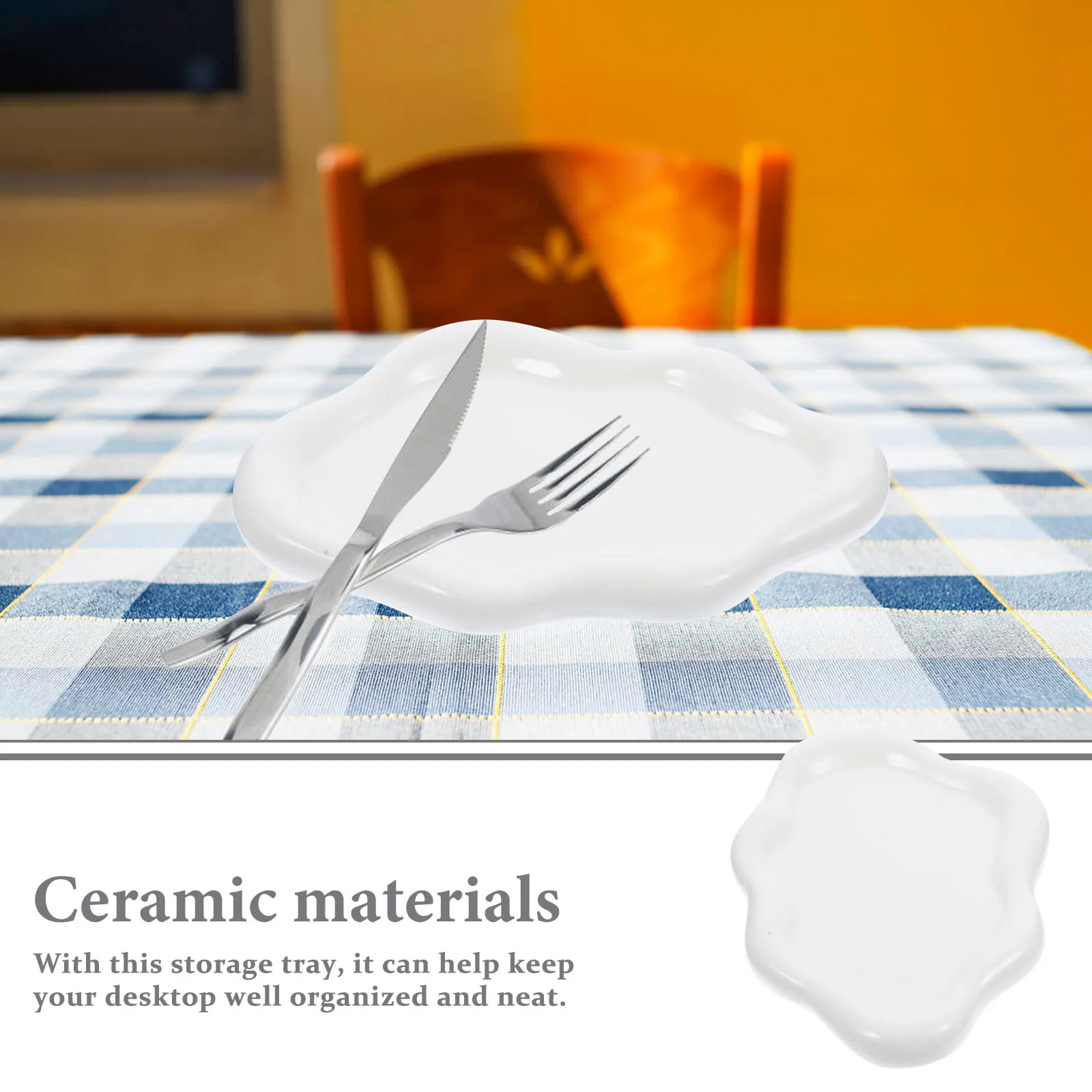 

Элегантная керамическая тарелка с широким ободком для демонстрации украшений, декоративный органайзер для дома, спальни, туалетного столика, подставка для колец, для мелочей