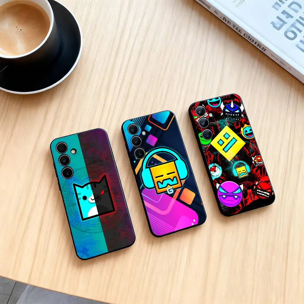 Geometrys-S Dashs Game  Phone Case For Samsung Galaxy A73,A72,A71,A70,A53,A52,A51,Soft Silicone Black Cover Gift