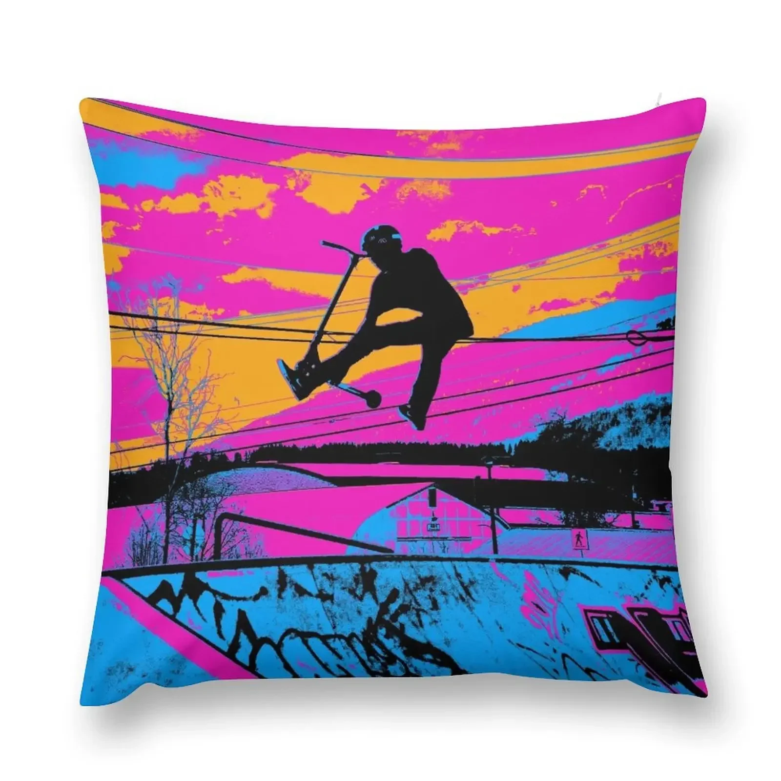 

Let's Fly! - Stunt Scooter Throw Pillow Sofa Cushion Cover Throw Pillow Decorative Pillow Covers For Sofa Sofa Cover