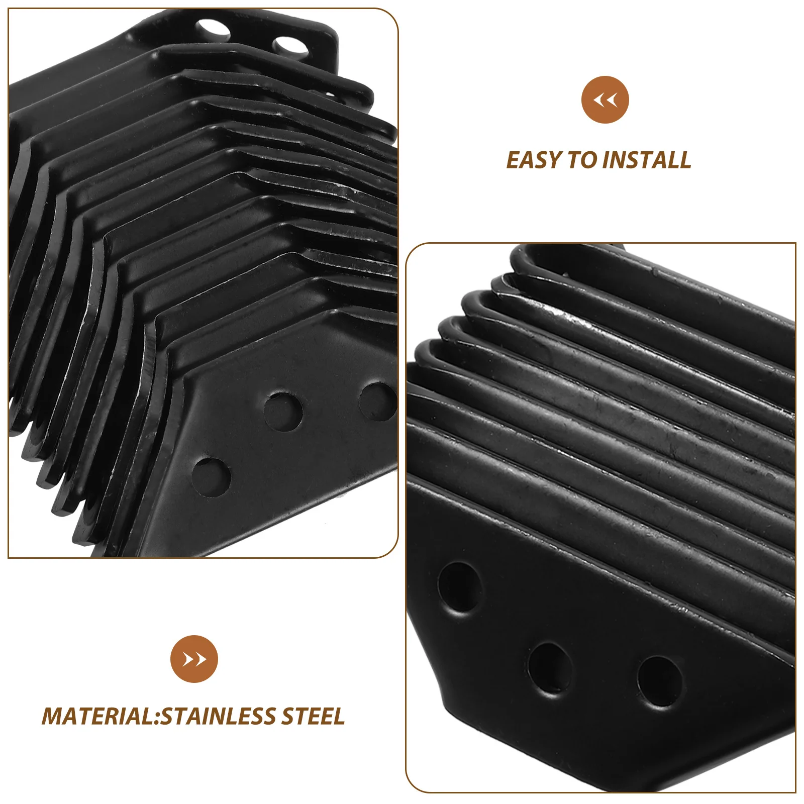 

12Sets Multifunction Corner Code Sturdy Support for Cabinets Hanging Cabinets Cabinet Brackets Silver Shelf Brackets