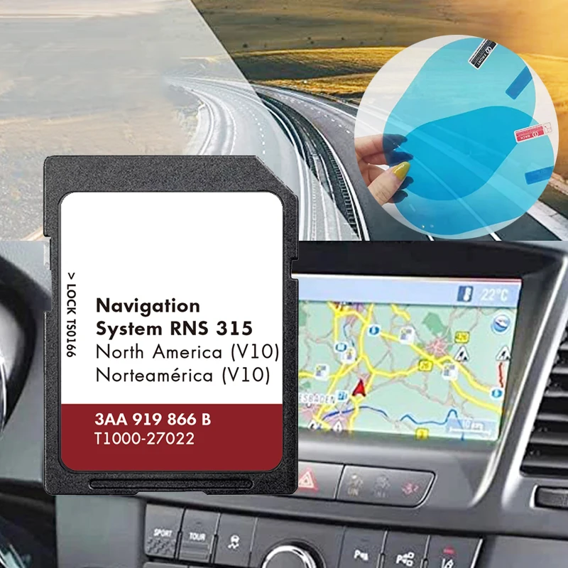 

RNS 315 North America map V10 Navigation 8GB SD Card for VW GTI CC EOS Golf Jetta Passat Beetle Sat Nav 2018 3AA 919 866 B