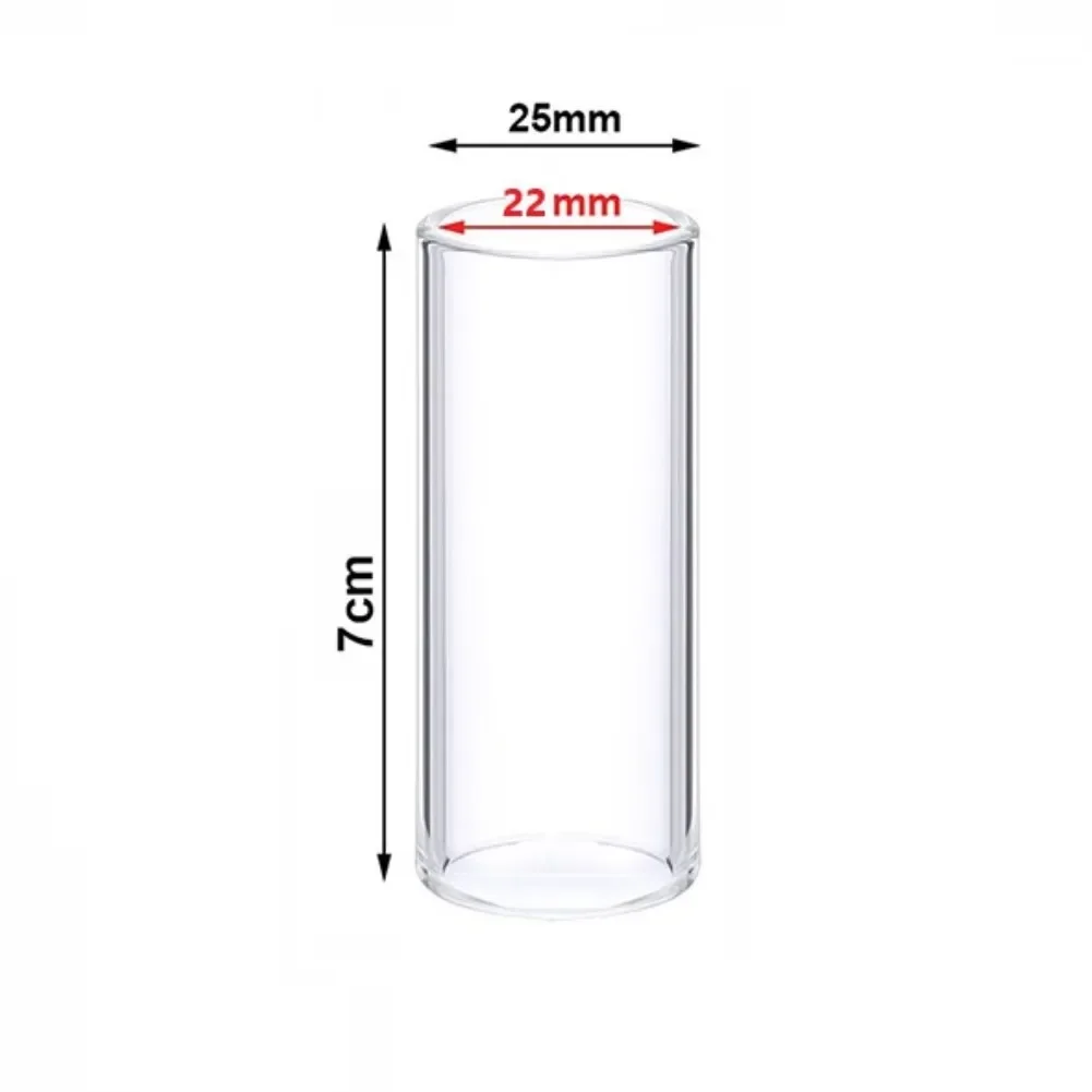 70MM High Guitar Slide Bar Finger Slides Metal /Glass For Guitar Ukulele String Instruments Accessories Clear Slide 70x25mm