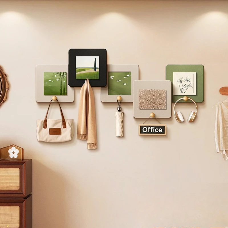 Medieval style Coat rack living room decoration minimalist storage shelves multi-functional percheros de pared furniture home
