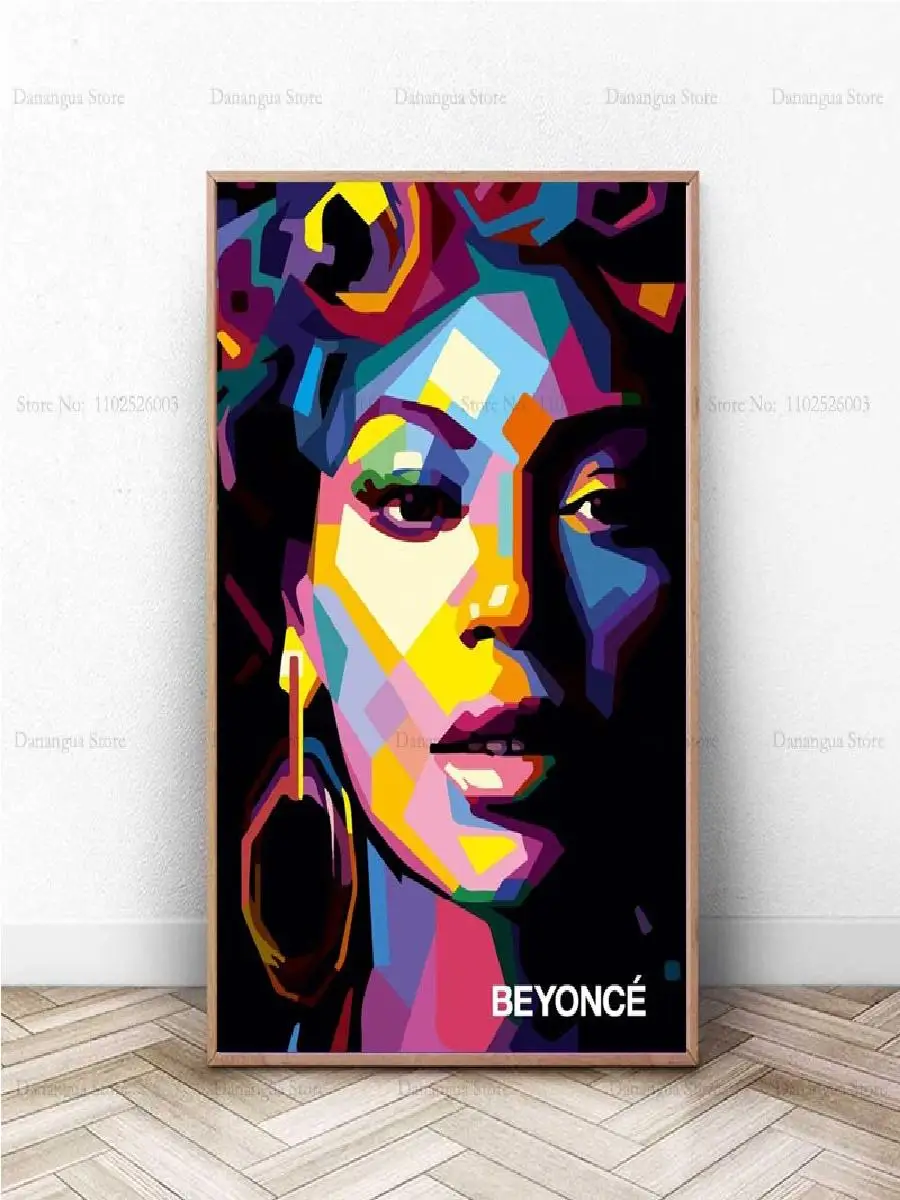 Beyonce Black & White Poster - Sexy Music Star Canvas Print Wall Art for Home Decor, Gift