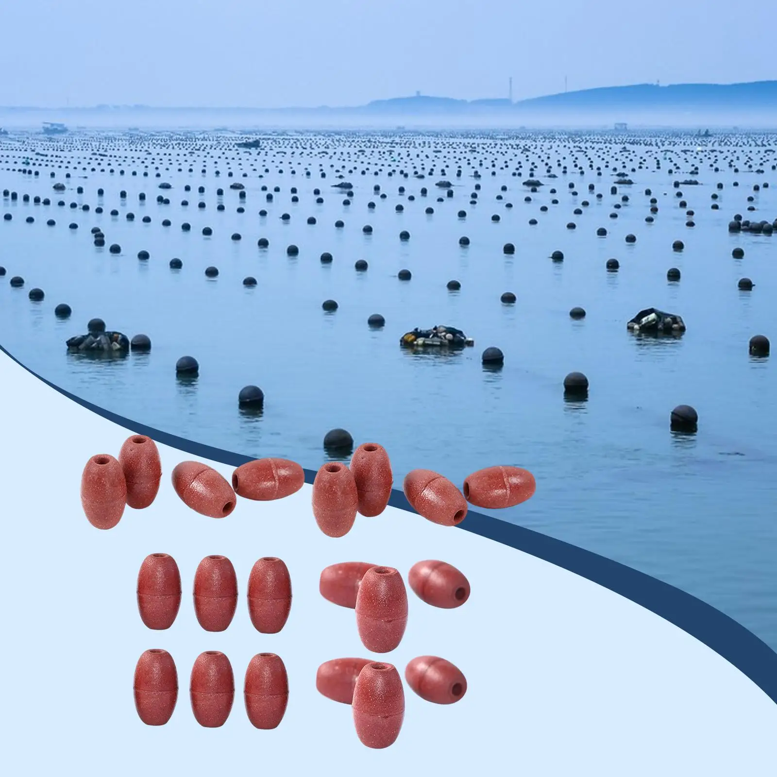 

20x веревочный поплавок для каякинга, лодки, буя, шар, морской плавучий аксессуар, легкий поплавок для каноэ и каяка с якорем для бассейна, аквакультуры