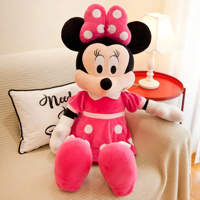 Disney Cartoon Plush Doll 30-75cm Cute Mickey Classic Retro Pink Minnie Doll Cute Stuffed Animals And Children\'s Gift Wholesale