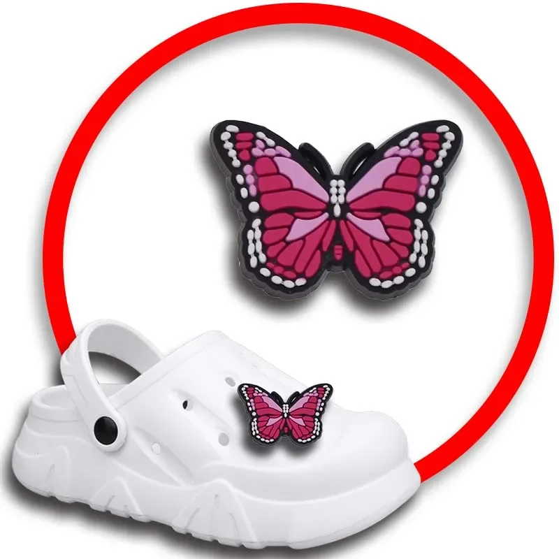 Paquete de alfileres para Crocs, dijes, accesorios para zapatos, decoración de mariposa, hebilla para pantalones vaqueros, recuerdos para niños, insignias para hombres, niños y niñas, regalo