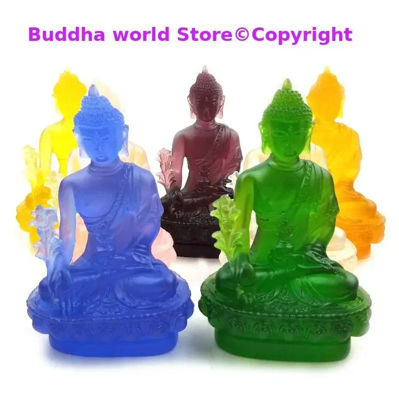

A set 7PCS Asia Buddhism Shrine HOME CAR bless safe health good luck Sakyamuni Medicine Pharmacist 7 Buddha Pocket Buddha statue