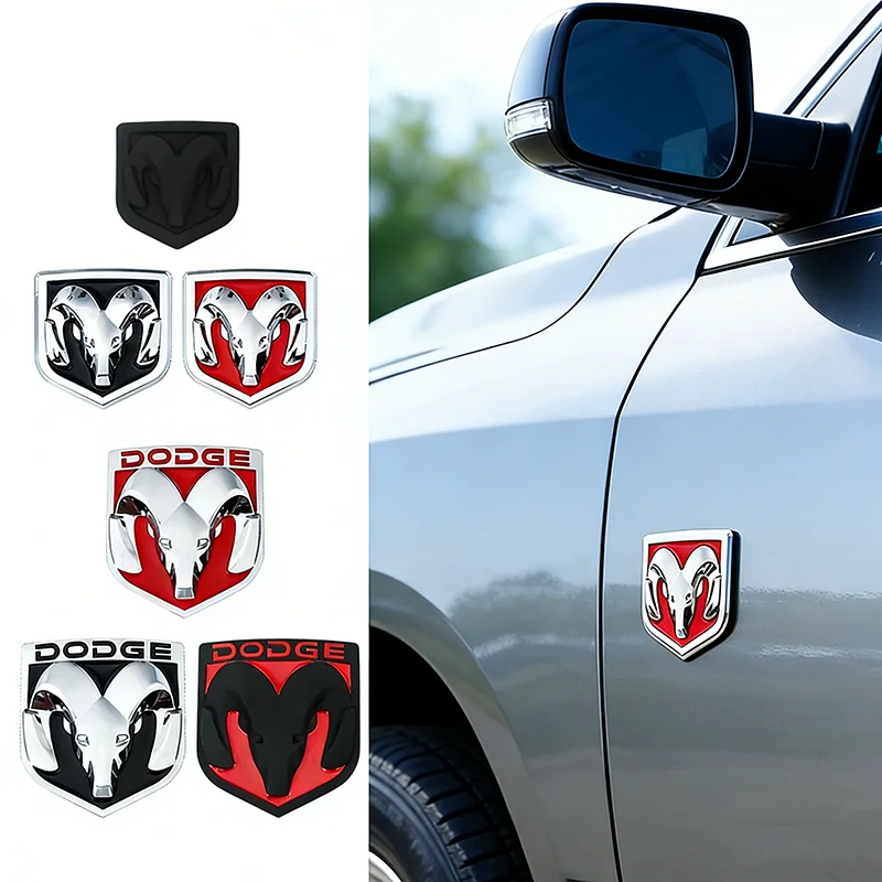 Emblema Lateral de Metal 3D para Carro, Adesivo de Porta-Malas para Dodge RAM 1500 2500 3500 Challenger Charger Durango Nitro Journey Caliber