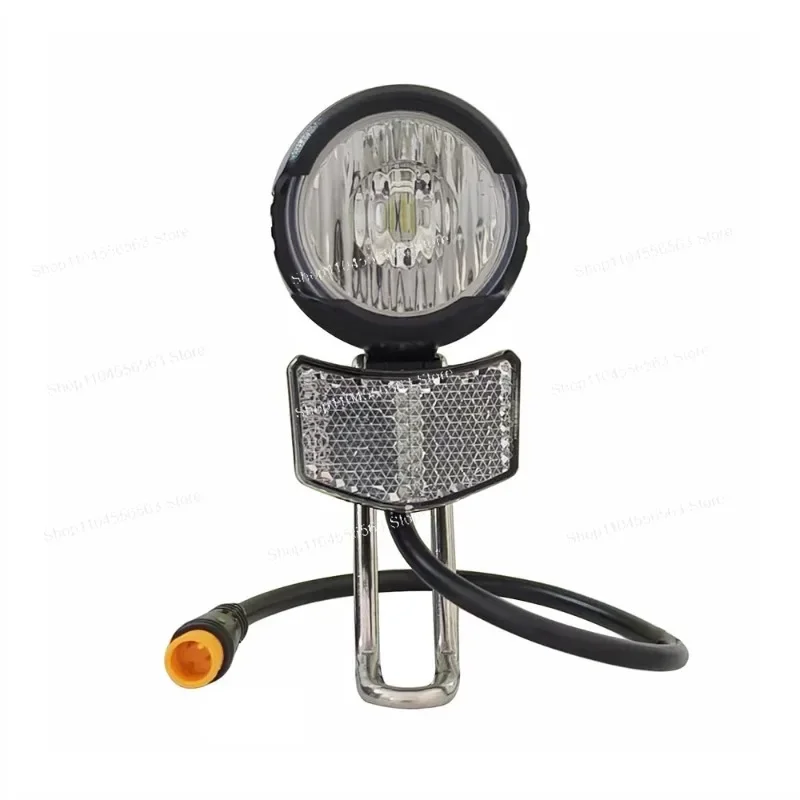 36V/48V Ebike LED Headlight, with Built-in Horn & Waterproof Connector