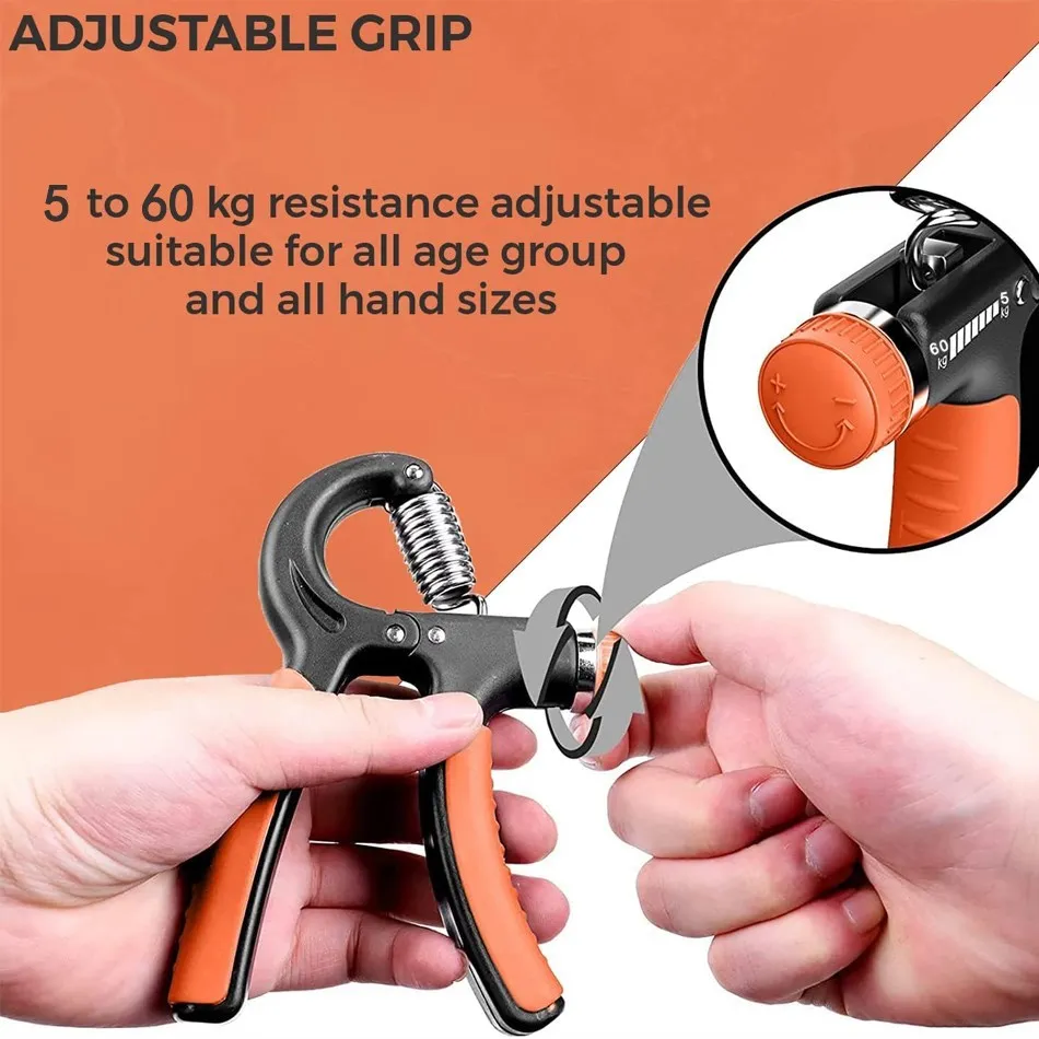 WOSWEIR 5-60Kg Gym Fitness Hand Grip Men Adjustable Finger Heavy Exerciser Strength for Muscle Recovery Hand Gripper Trainer