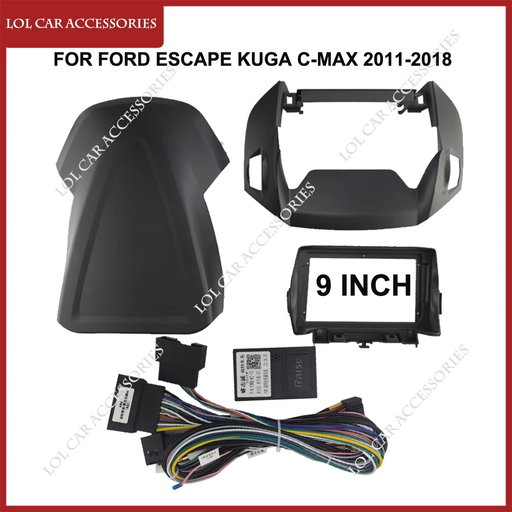 9 Inch For FORD Escape Kuga C-max 2011-2018 Car Radio Stereo Android MP5 Player Dash Board Casing Frame 2 Din Head Unit Fascia