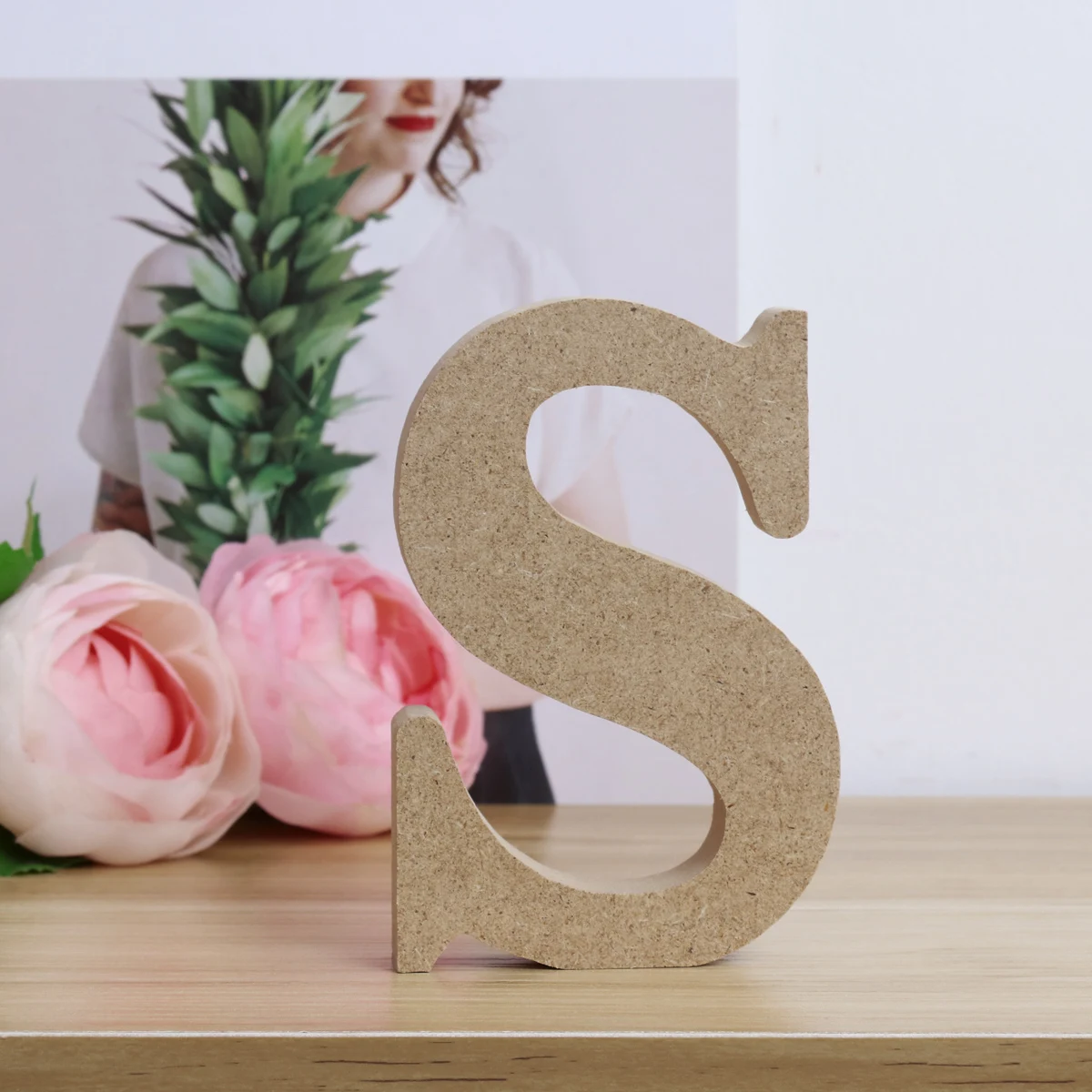 

Wooden Letter Ornaments Plaque Wall Decoration Letters Number Nature-inspired Alphabet for