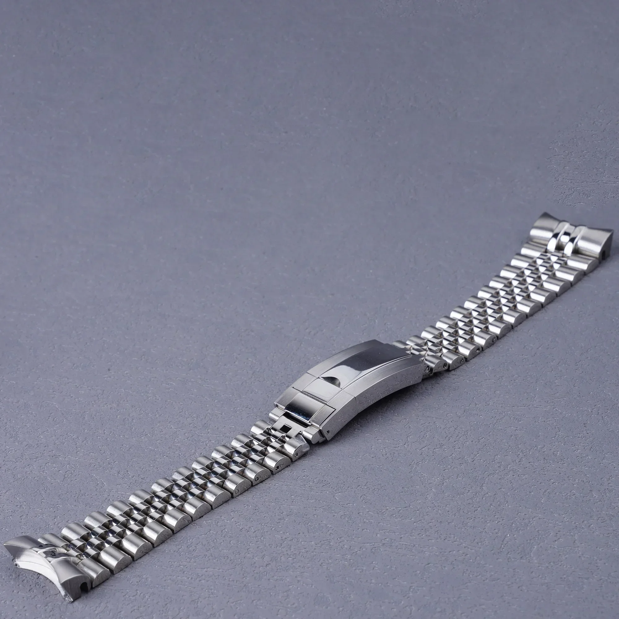 22mm 316L Steel Solid Curved End Screw Links With Oyster Clasp Jubilee Bracelet Watch Band Strap For Seiko 5 SRPD51 53-65