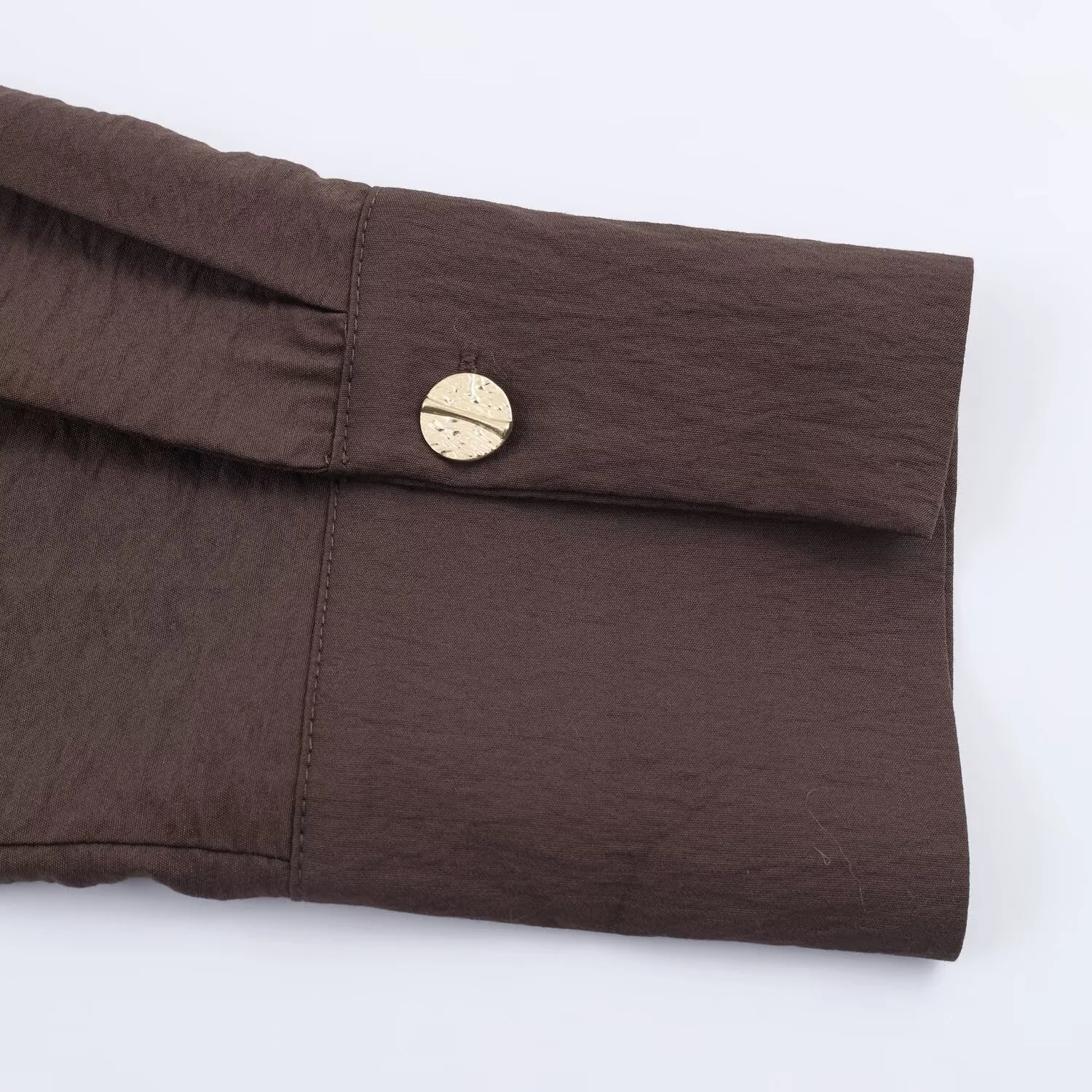 European and American style 2025 winter new product women's clothing design sense lapel long sleeved trimmed construction shirt