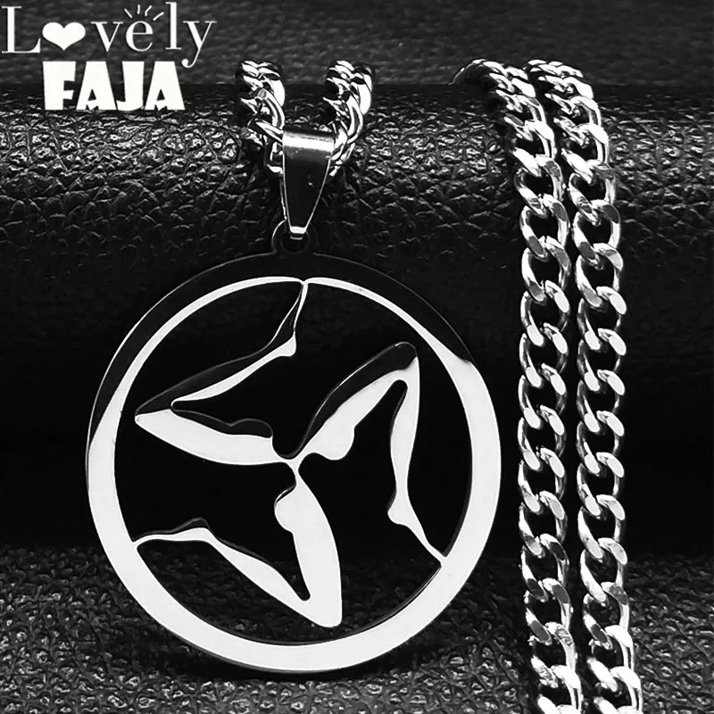 Greek Triskelion Triskele Pendant Irish Necklaces Stainless Steel Ancient Symbol Sicily Necklace Teen Wolf Jewelry Gift N3387S03