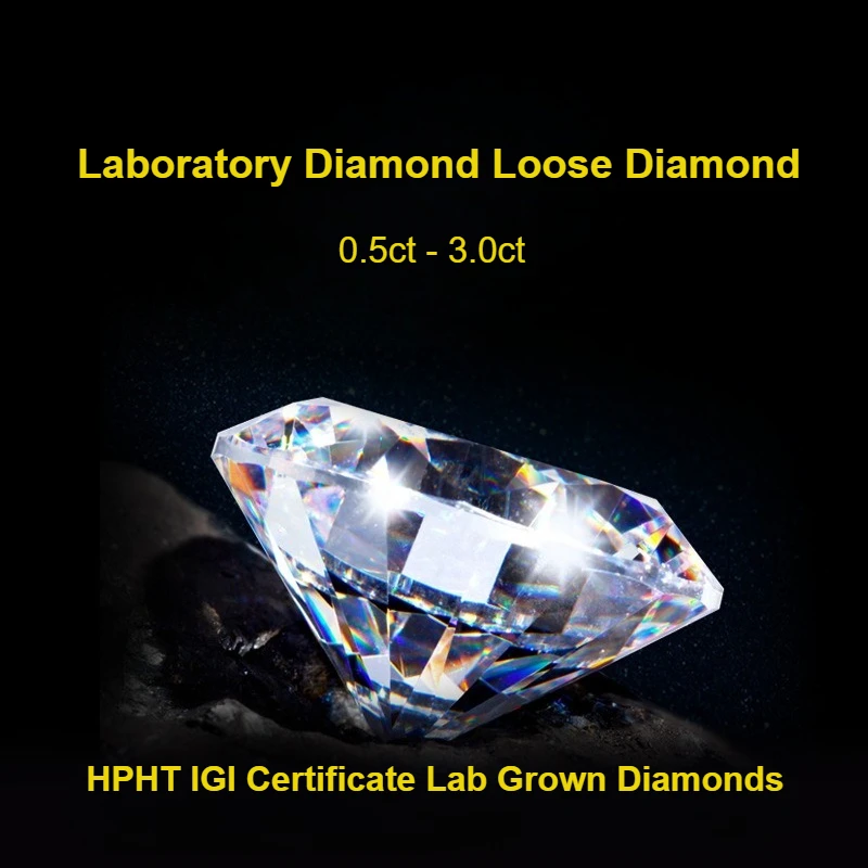 

HQ HPHT IGI Certificate Lab Grown Diamonds 0.5ct 0.8ct 1ct 1.5ct 2ct 3ct VS1 Laboratory Diamond D-color Loose Diamond Jewelry
