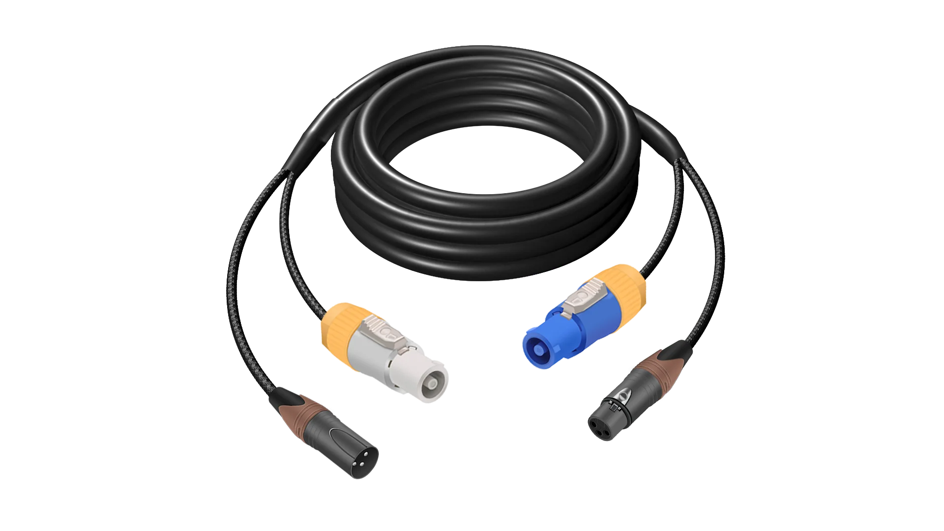 1 Stück Powercon DMX-Kombikabel, wasserdichtes 3-poliges PowerCon-Eingang zum Ausgang und XLR-Buchse auf Stecker, Audio-Kombinationskabel für Bühnenbeleuchtung – Detail 10