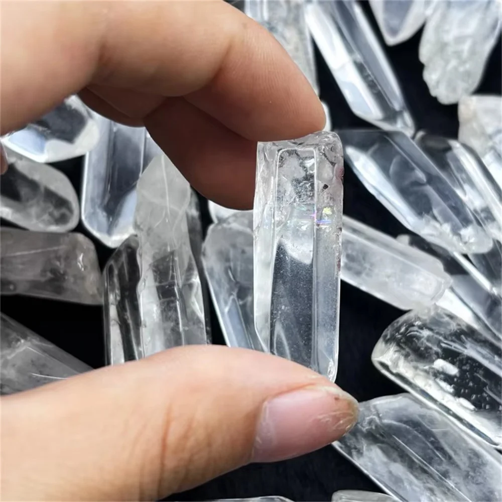 Natural high quality spiritual polished raw clear quartz crystal wands carvings white rough crystal points for meditation