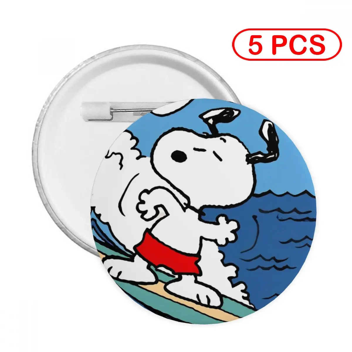 Snoopy Cartoon Peanuts Comic Badge Pins Kawaii Patch Pin Buttons Badges Kit for Backpacks Clothes Hat Bag