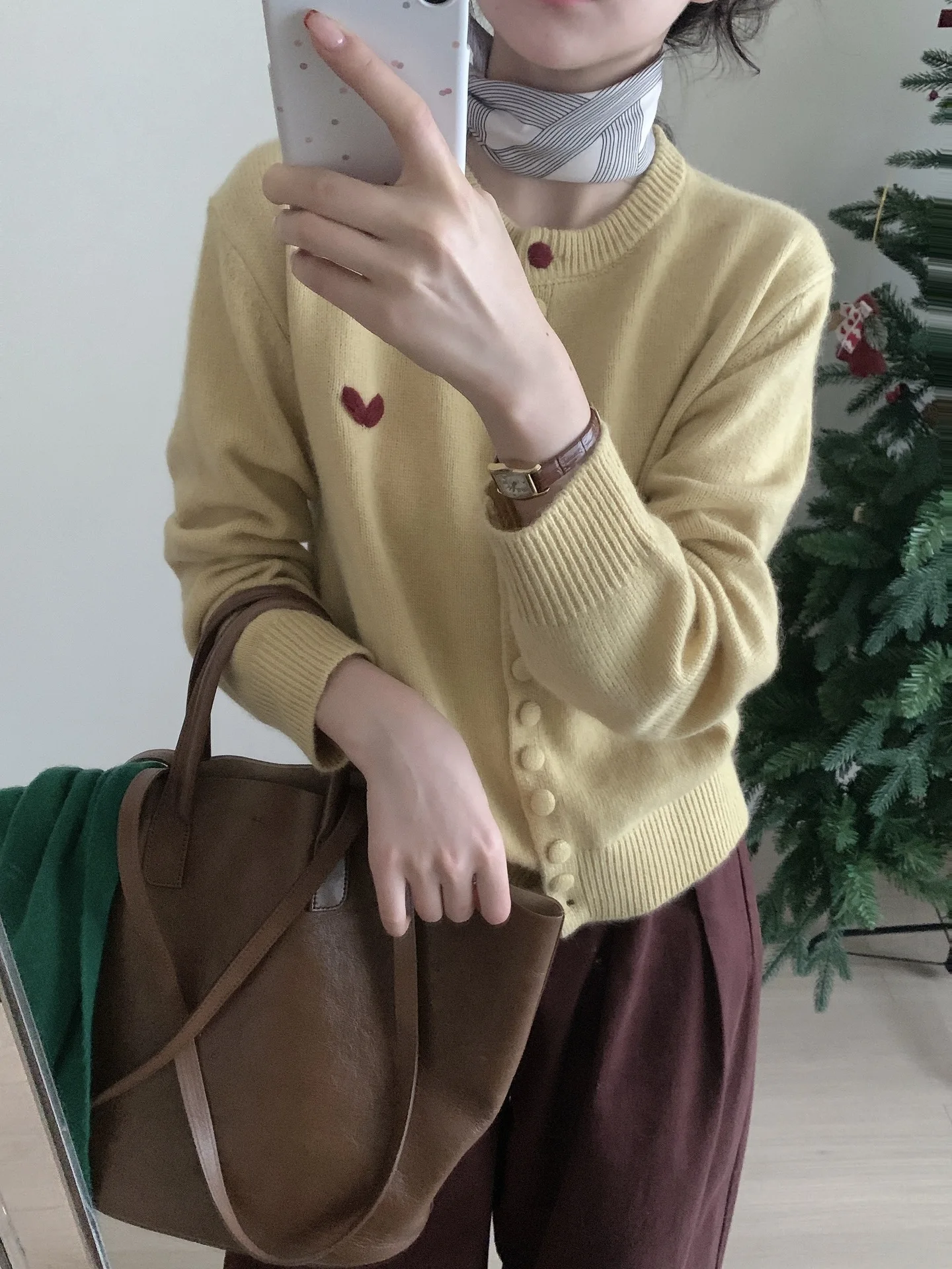 Осенне-зимний женский повседневный однотонный свободный кардиган с круглым вырезом и длинными рукавами, шерстяной свитер